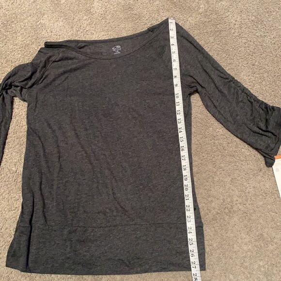 Women’s Champion Gray Top 3/4 length arms Semi Fitted Large NWT - Picture 6 of 7